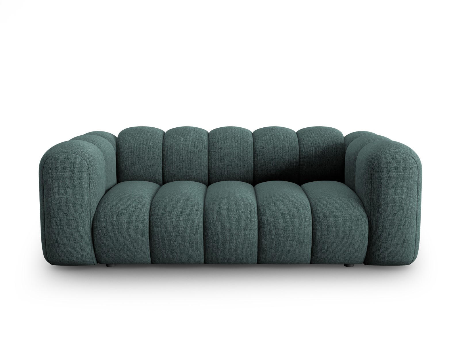 SOFA Lupine aus Chenille-Stoff petrol 2 Sitzplätze - Petrol, Textil (95/70/200cm) - Micadoni