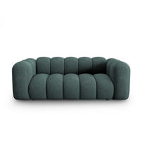 SOFA Lupine aus Chenille-Stoff petrol 2 Sitzplätze - Petrol, Textil (95/70/200cm) - Micadoni