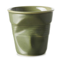 KNICKBECHER Cappuccino 0,18l Green garrigue - Grün, Keramik (0.18L) - Revol Porcelaine France