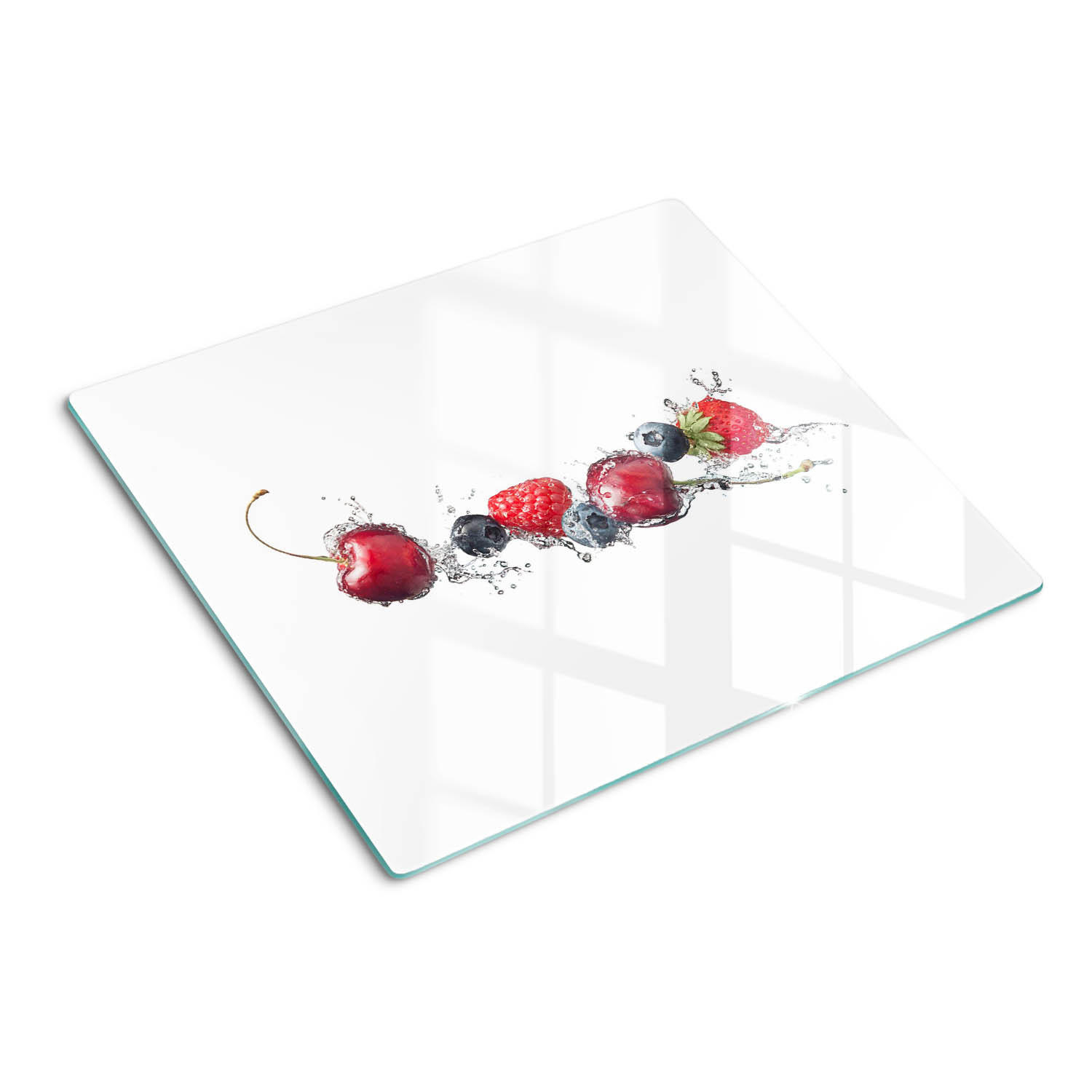 GLASPLATTE 60x52 cm Waldfrüchte - Rot, Glas (60/0.4/52cm) - TULUP