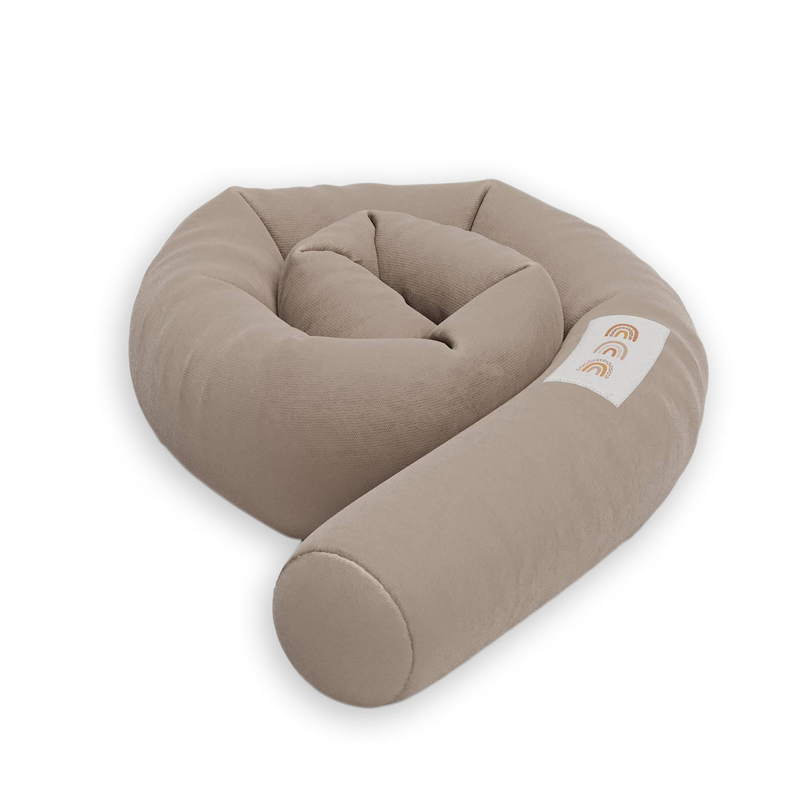NESTCHENSCHLANGE Cozy "Magical Rainbow Simply Taupe" 190 cm Bettschlange - Taupe/Orange, Textil (15/190cm) - Sämann – make a difference.