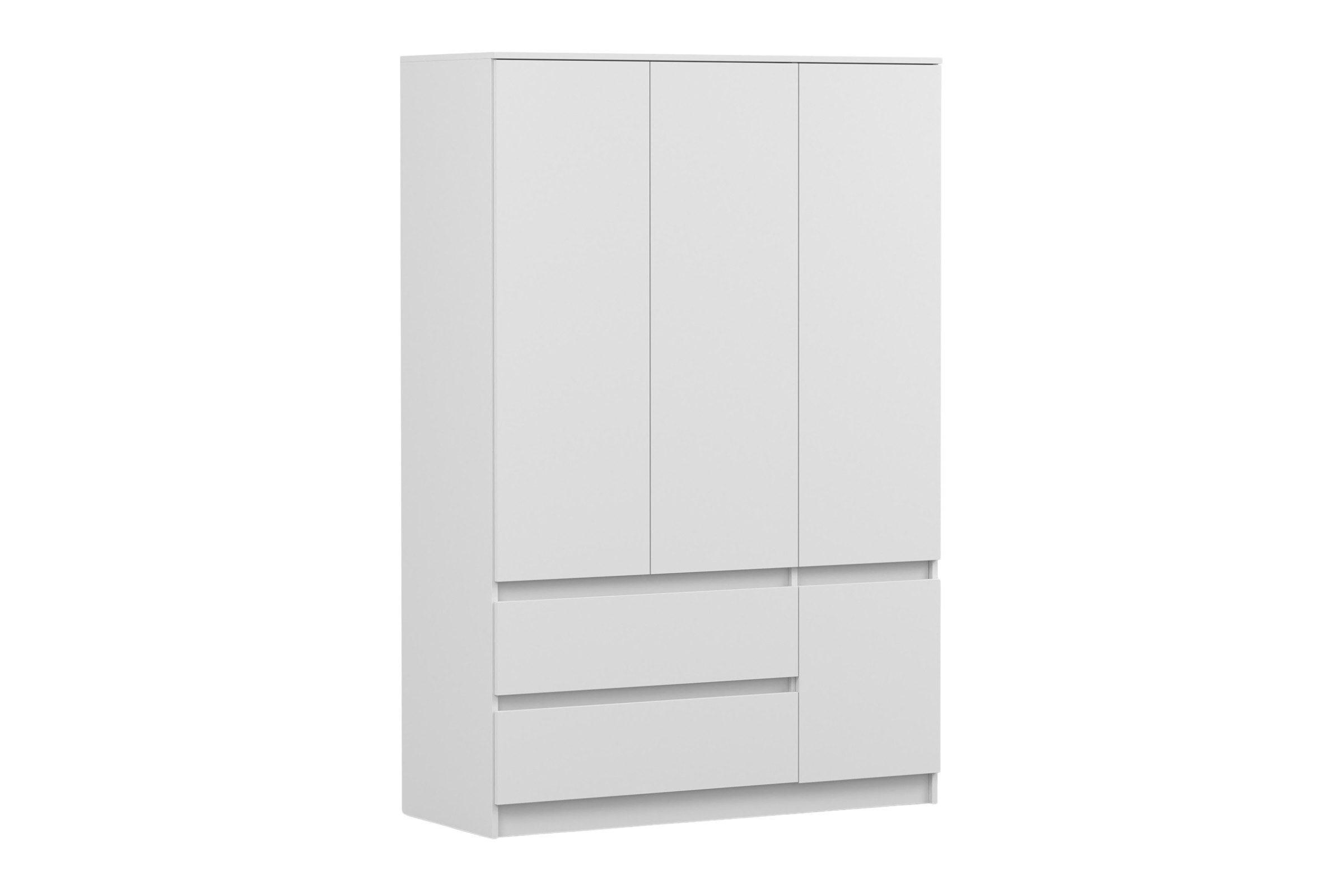 Deine Möbel 24 Kinderkleiderschrank Weiß 120x180x50 cm