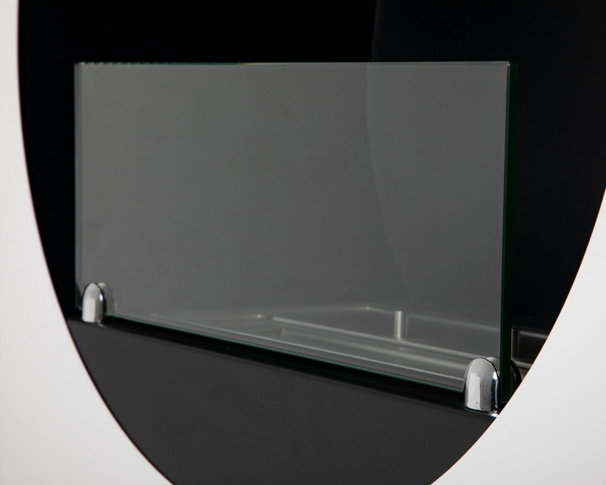 BIOETHANOL-KAMIN Weiß Bodenmodell inklusive 1.5 L Brennblock - Weiß, Metall (64/100/32cm) - Purline