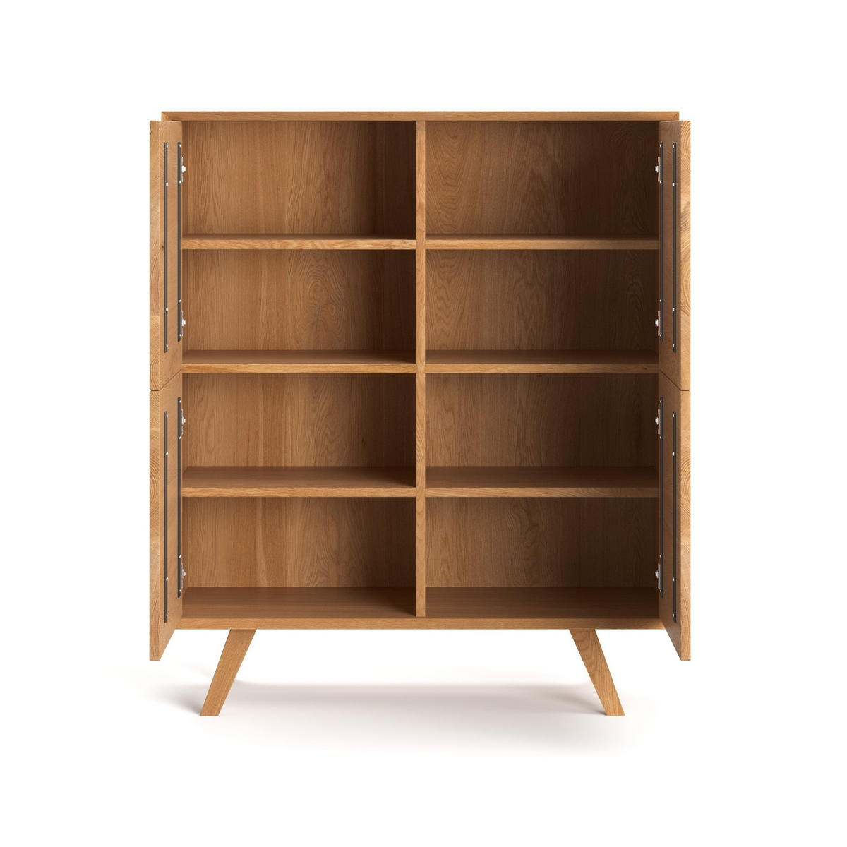 REGAL Quatro aus massivem Eichenholz - Eichefarben/Naturfarben, Holz (120/140/50cm) - Danzz