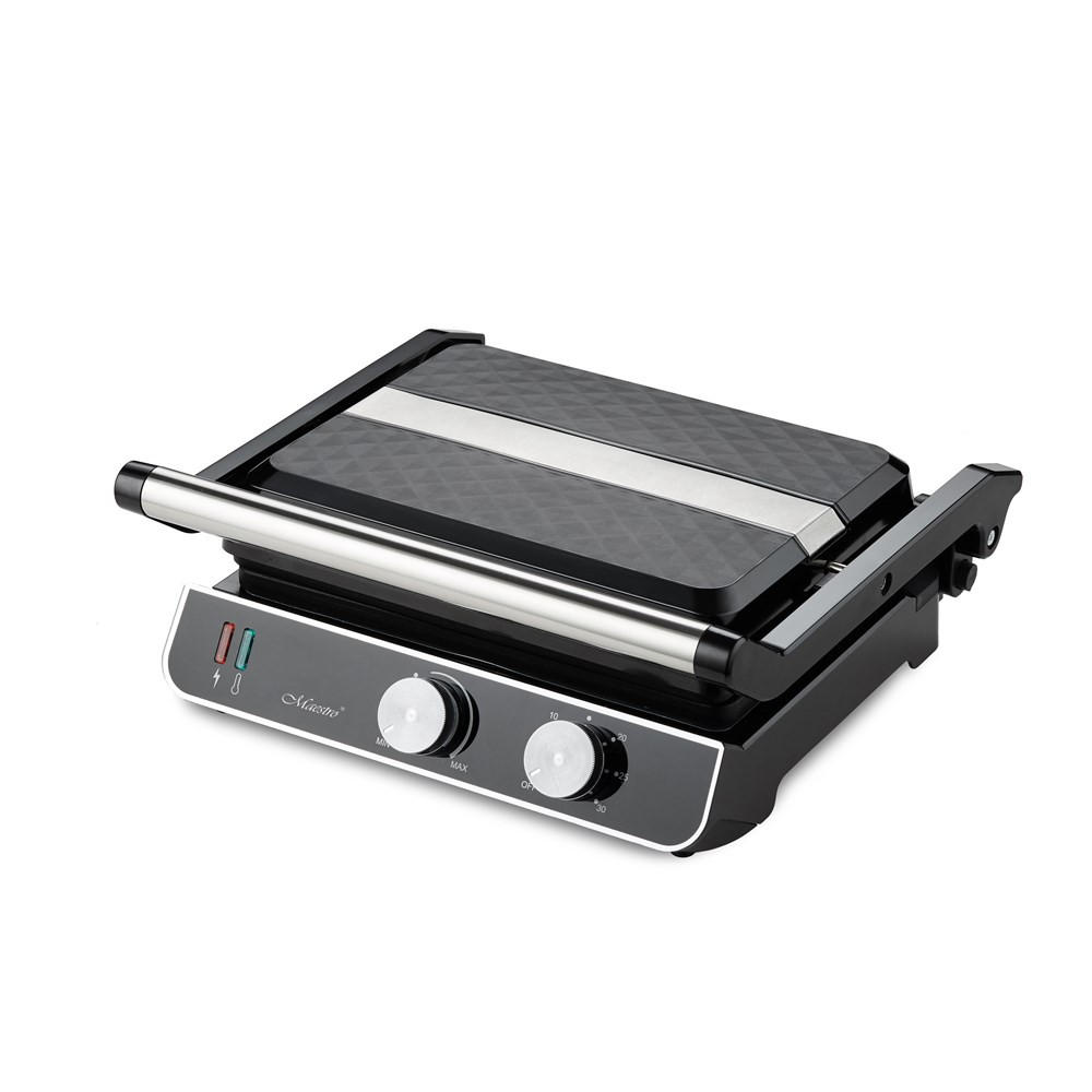 ELEKTROGRILL Schwarz 35.5/35.5/15 cm MR722 - Schwarz, Kunststoff (35.5/15/35.5cm) - Maestro 