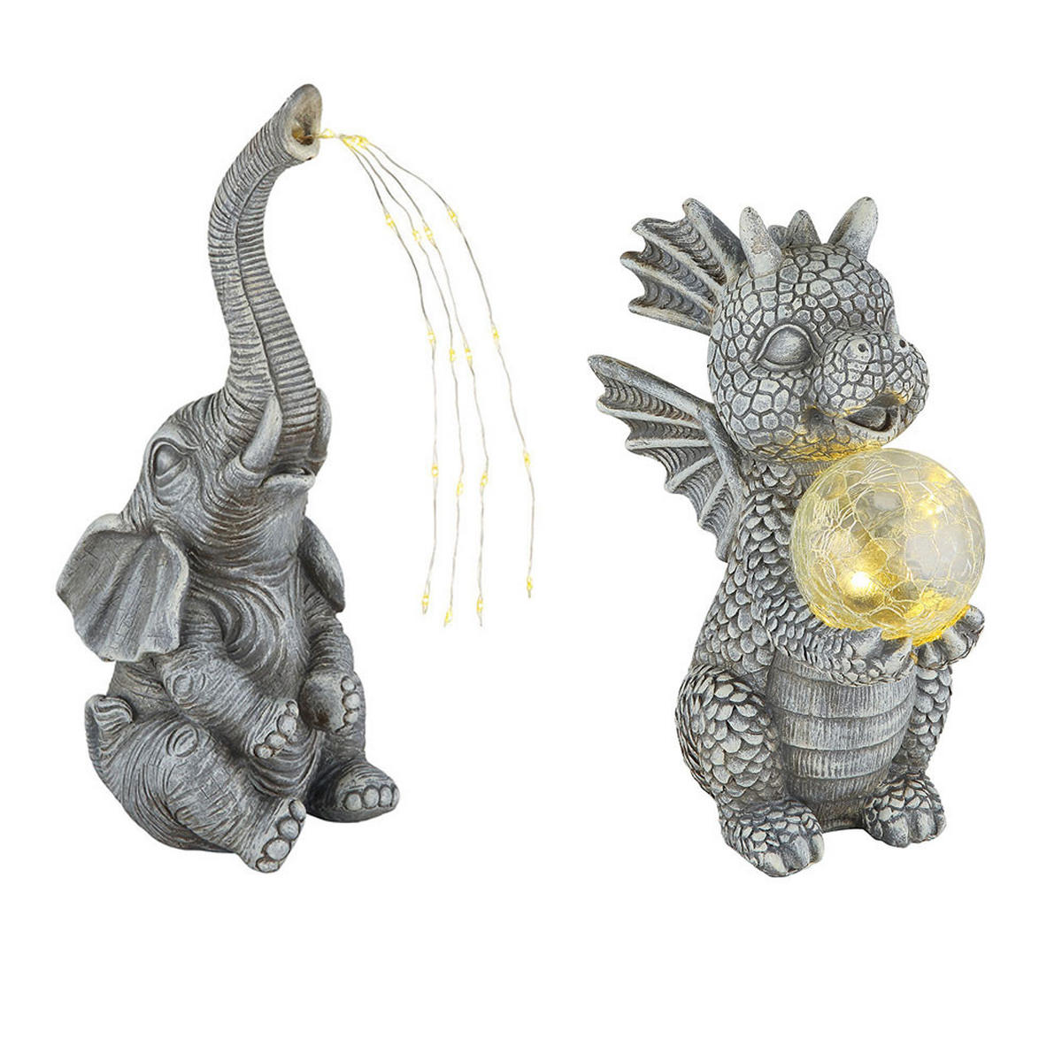 LED AUSSENLEUCHTE Grau Kunststoff 2er Set - Grau, Glas (19/13.5/27.5cm) - Globo Lighting