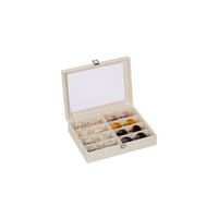 BRILLENBOX - Multicolor, Glas/Holzwerkstoff (33.5/8.5/24.5cm) - Relaxdays