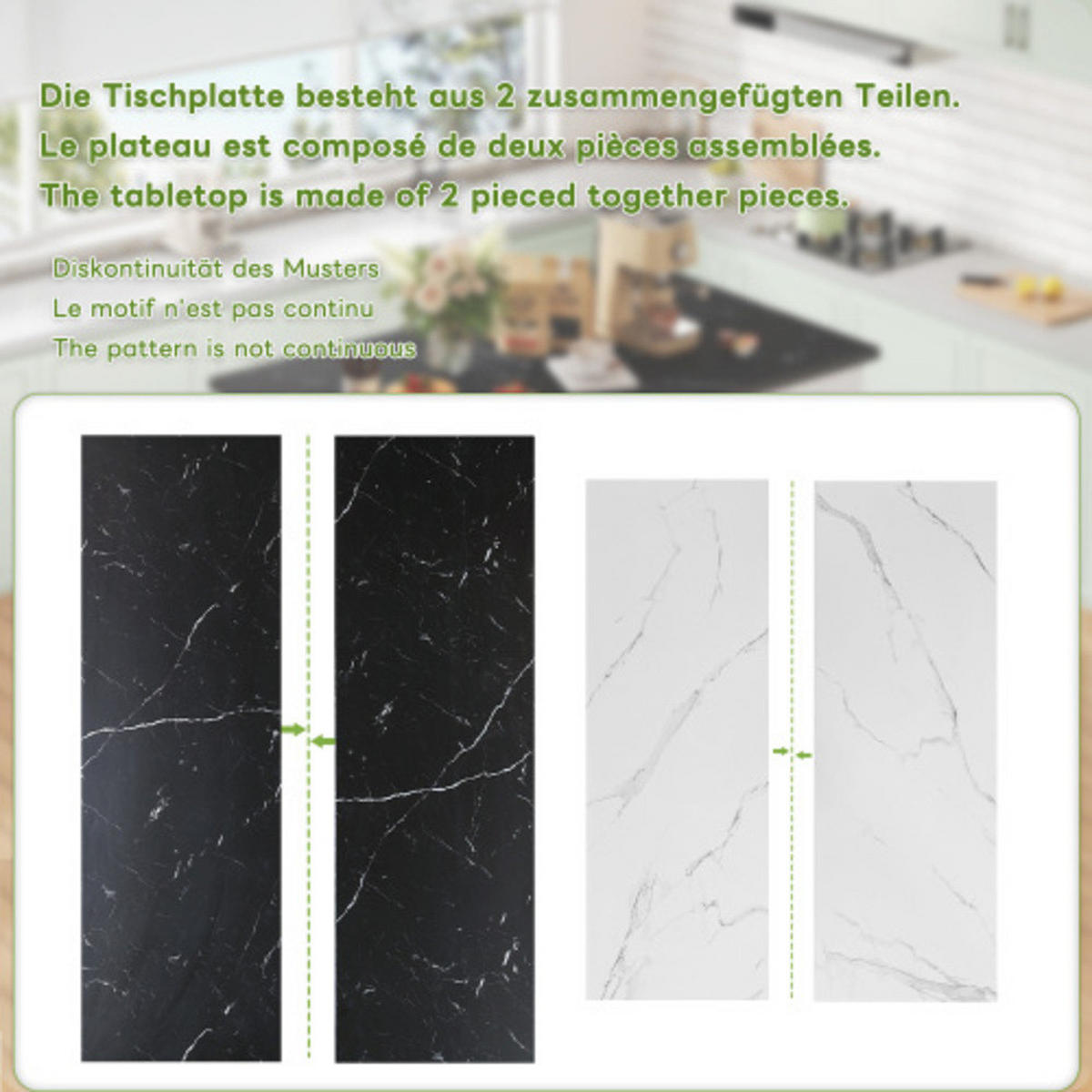 KÜCHENINSEL Weiß aus MDF mit integriertem ausziehbarem Esstisch 150 × 90 × 90 cm - Weiß, Holzwerkstoff (150/90/90cm) - Luhomfu
