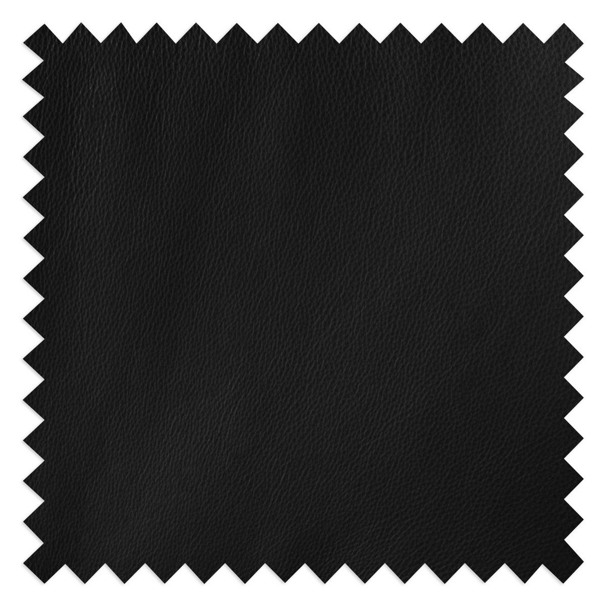 POLSTERHOCKER - Schwarz, Leder/Kunststoff (81/38/100cm) - home24