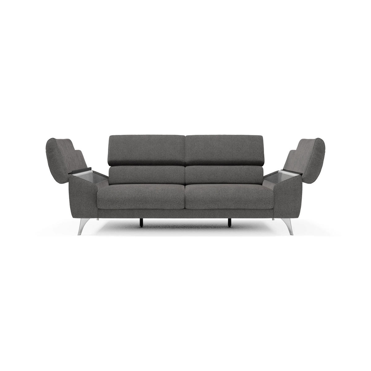 LINEARSOFA Donatello - Anthrazit, Metall (213/76/102cm) - Divani.store