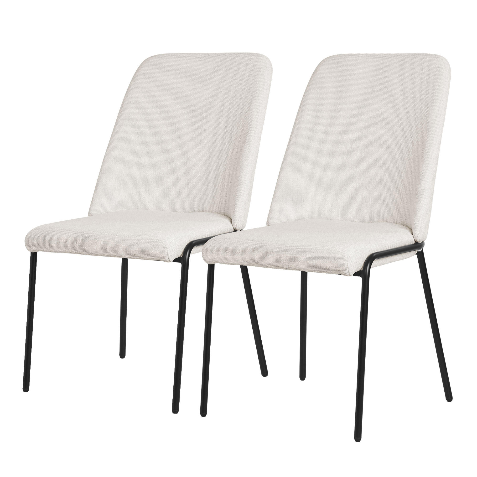 ML-DESIGN JÍDELNÍ ŽIDLE, sada 2 ks, béžová s látkovým potahem