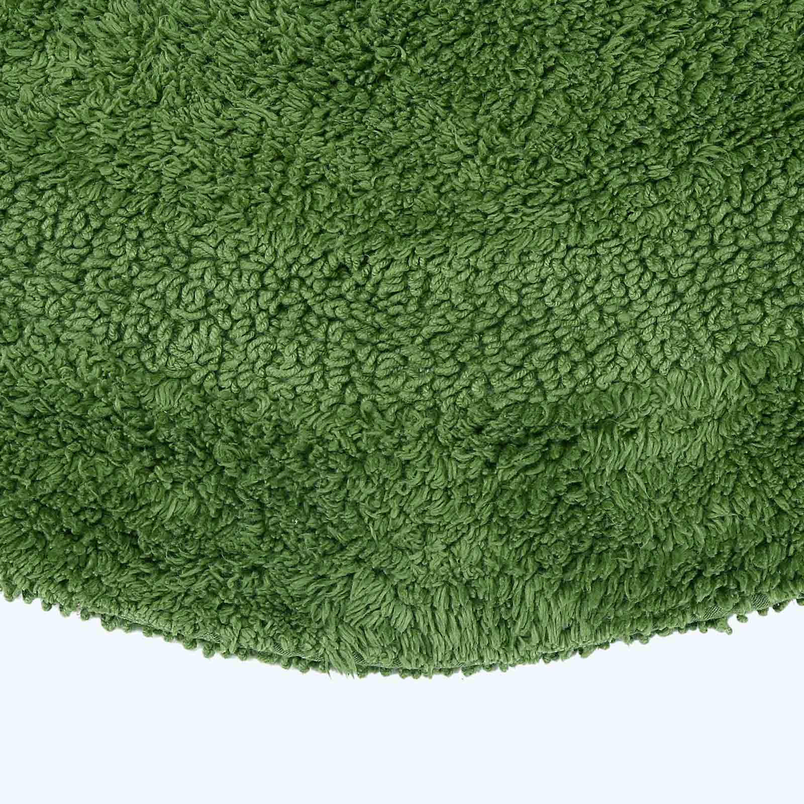 BADEMATTE 80 cm rund, 100% Baumwolle, wendbar - Smaragdgrün, Textil (80/80cm) - Homescapes