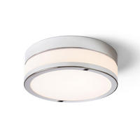 DECKENLEUCHTE CIRA LED 23 Opalglas 12 W IP44 - Chromfarben, Glas (23.5/23.5/8cm) - Rendl