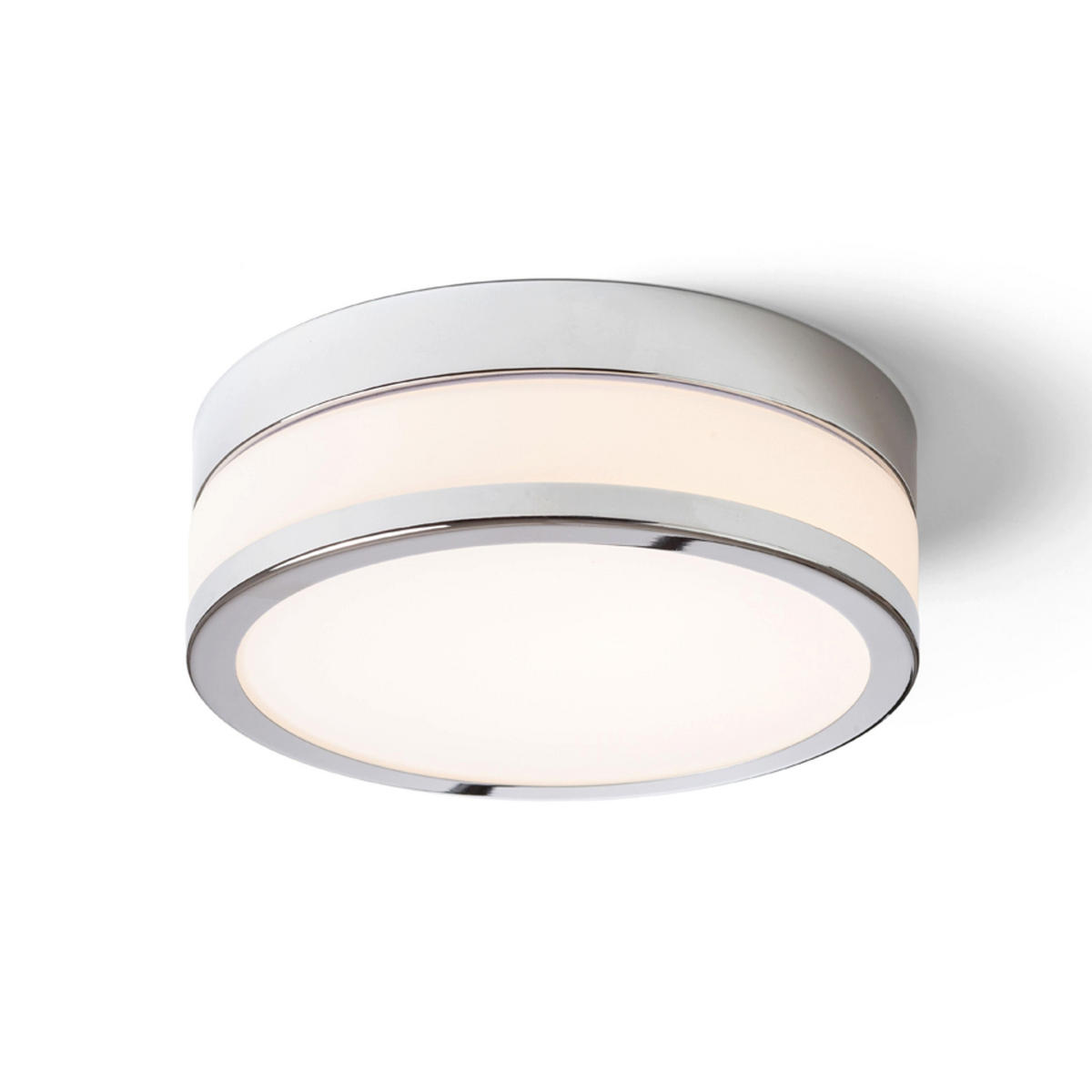 DECKENLEUCHTE CIRA LED 23 Opalglas 12 W IP44 - Chromfarben, Glas (23.5/23.5/8cm) - Rendl