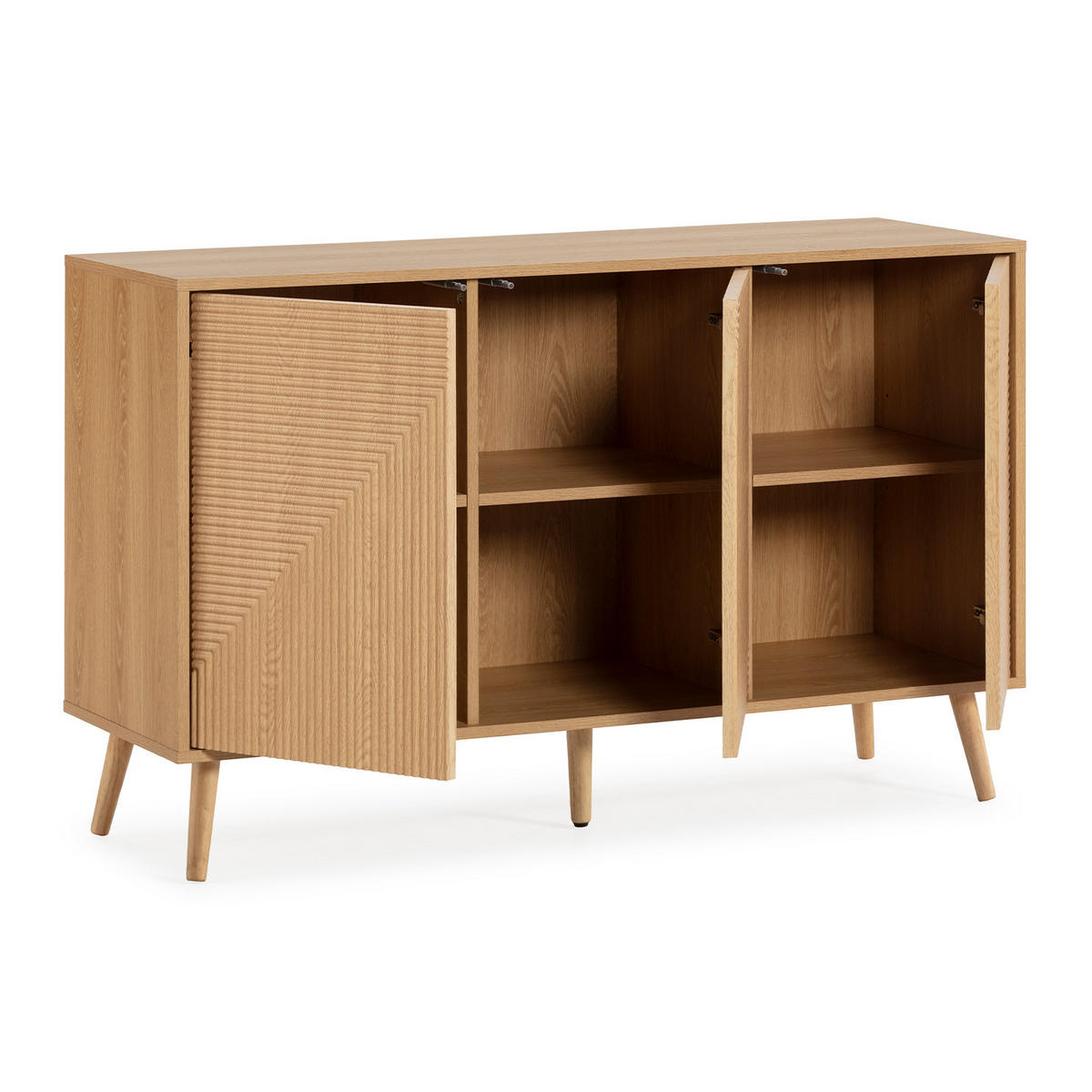SIDEBOARD Telmo 3 türen Eichenfarbe - Honigeiche, Holzwerkstoff (120/76/40cm)