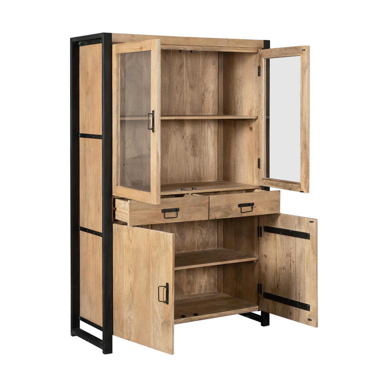 VITRINE Britt Braun 45/115/180 cm - Braun, Holz (115/180/45cm) - Starfurn