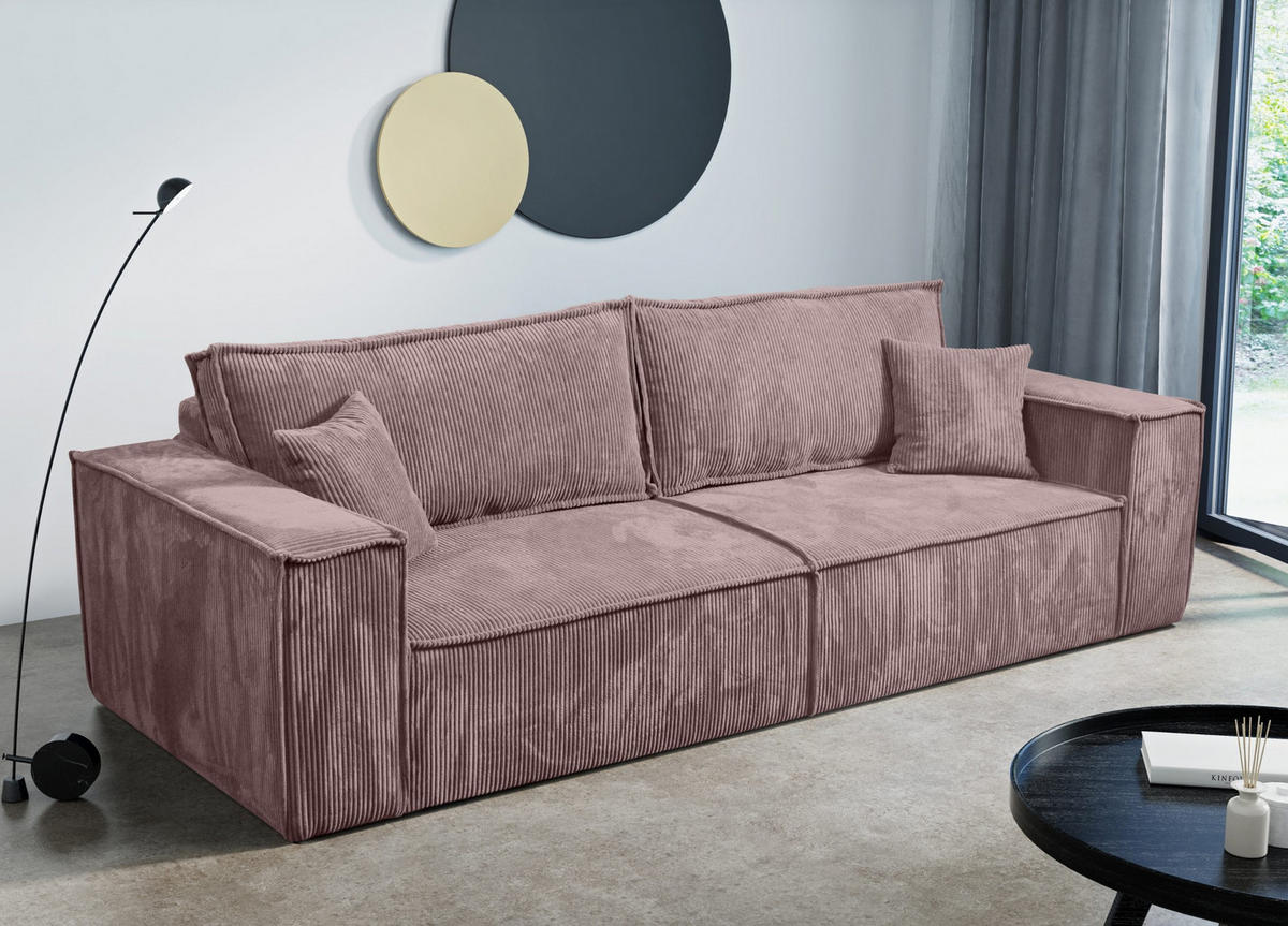 SCHLAFSOFA Sekwana Cappuccino (Poso 27) - Mokka, Textil (255/85/105cm) - Fedve