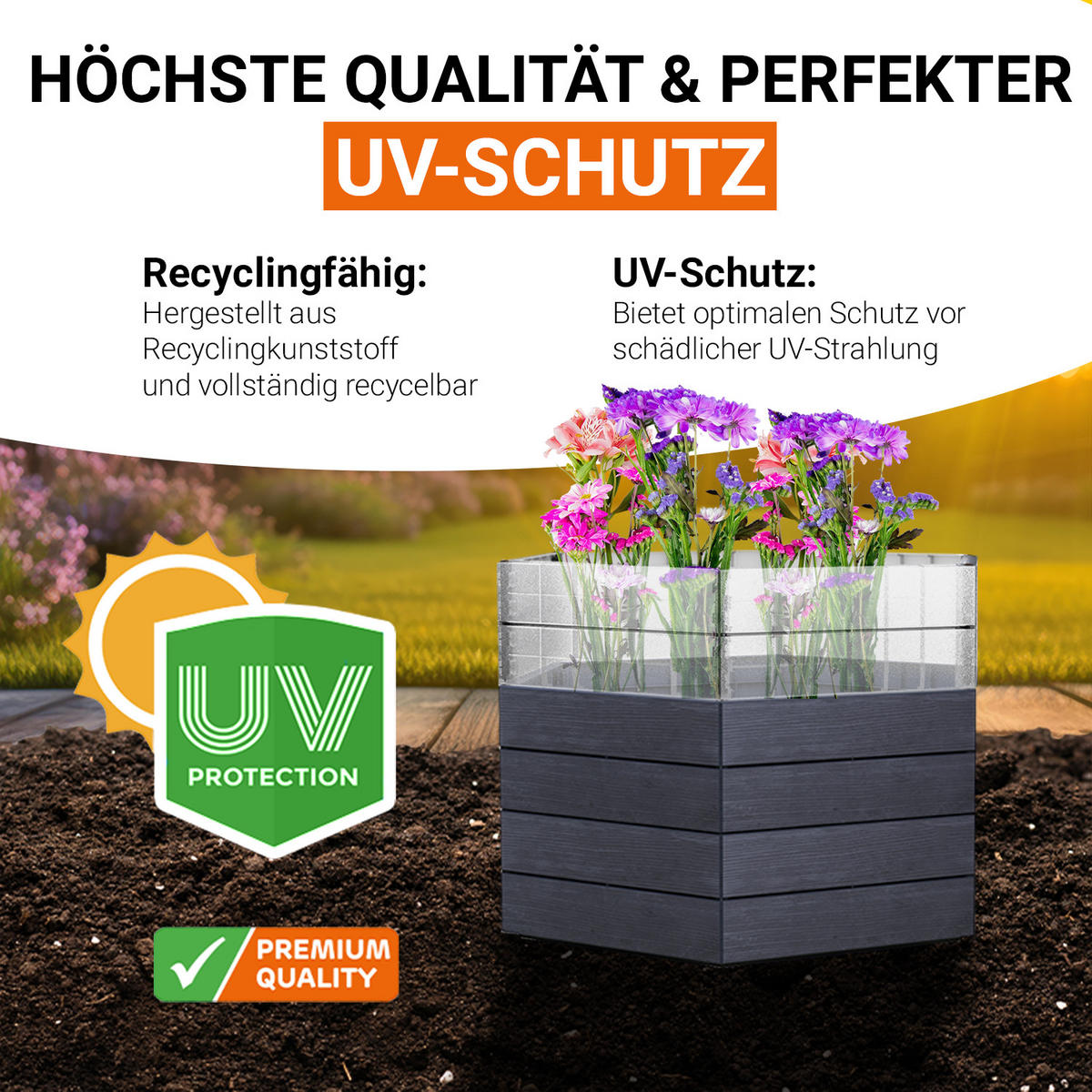 HOCHBEET Turbo L 75, inkl. Wassersparsystem - Braun, Kunststoff (110/75/110cm) - GARANTIA