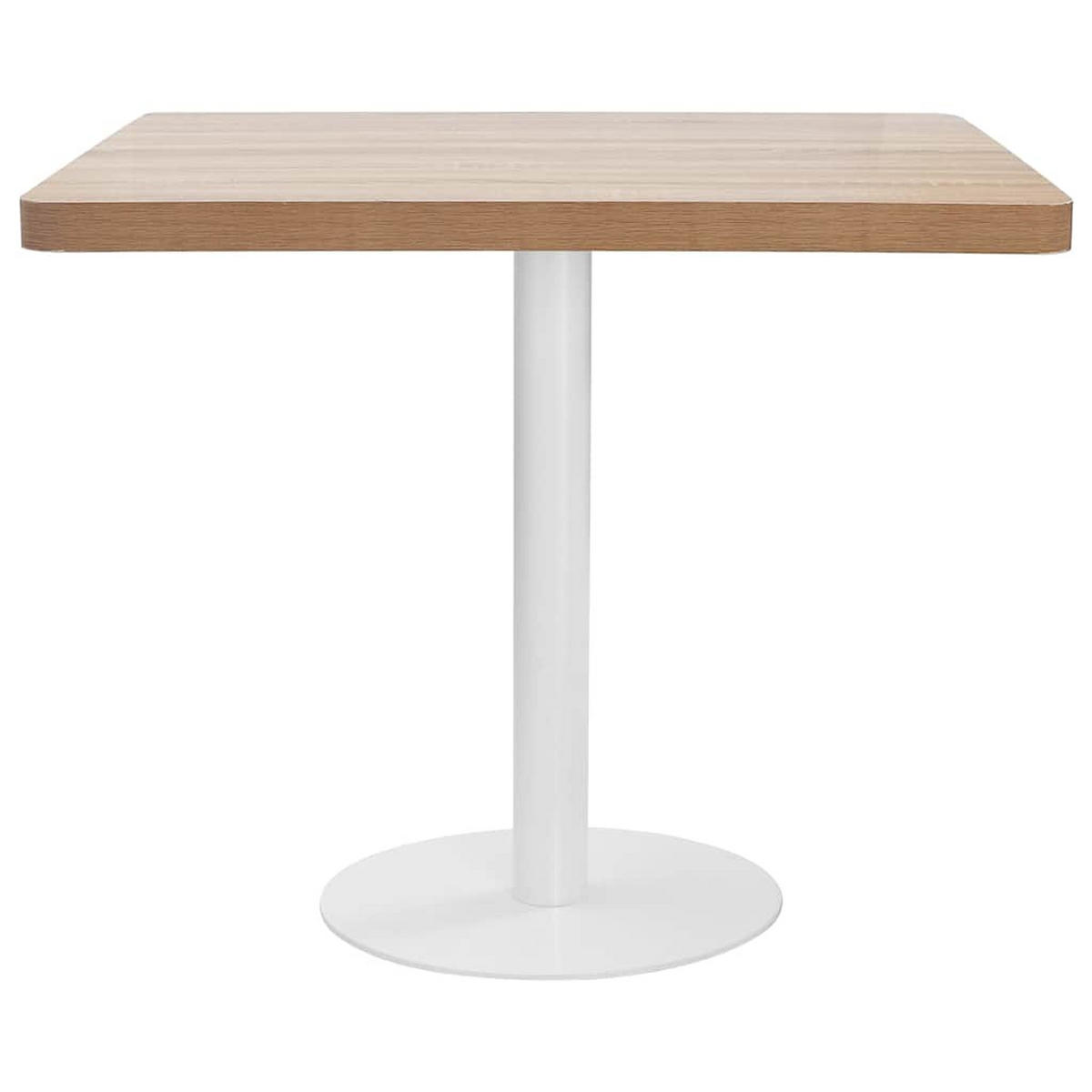 BISTROTISCH Hellbraun 80/80 Cm Mdf - Hellbraun, Holzwerkstoff (80/80/75cm) - vidaXL