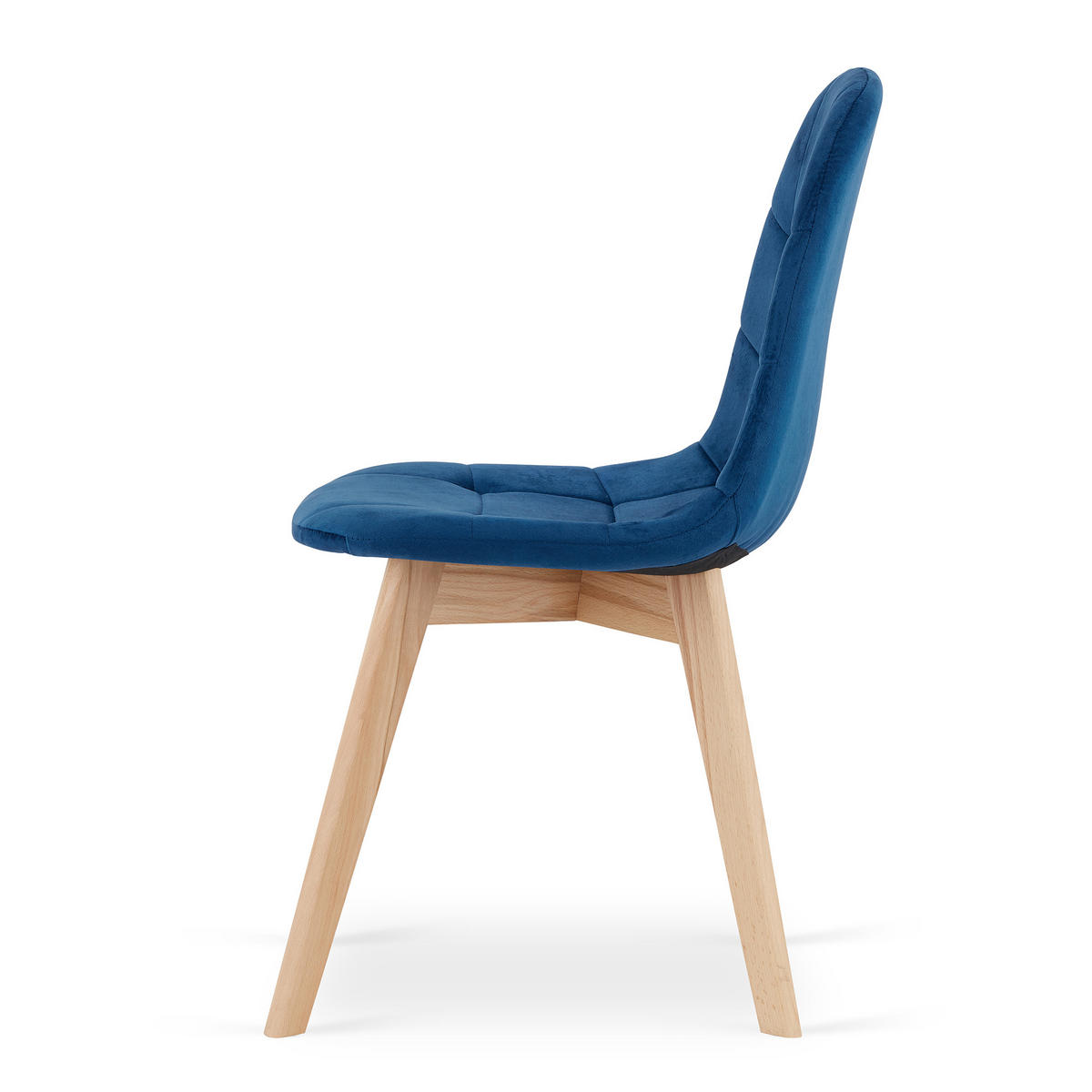 ESSZIMMERSTUHL Birk (4er Set) - Blau/Naturfarben, Holz/Textil (54/82/45cm) - Home Collective