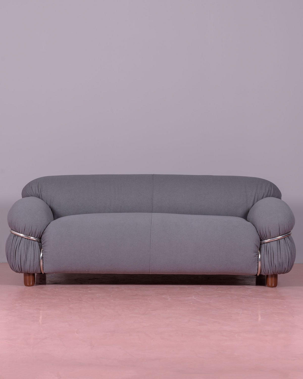 ZWEISITZER-SOFA GEPOLSTERT Textil Grau - Grau, Textil (178/63/96cm) - Nest Dream