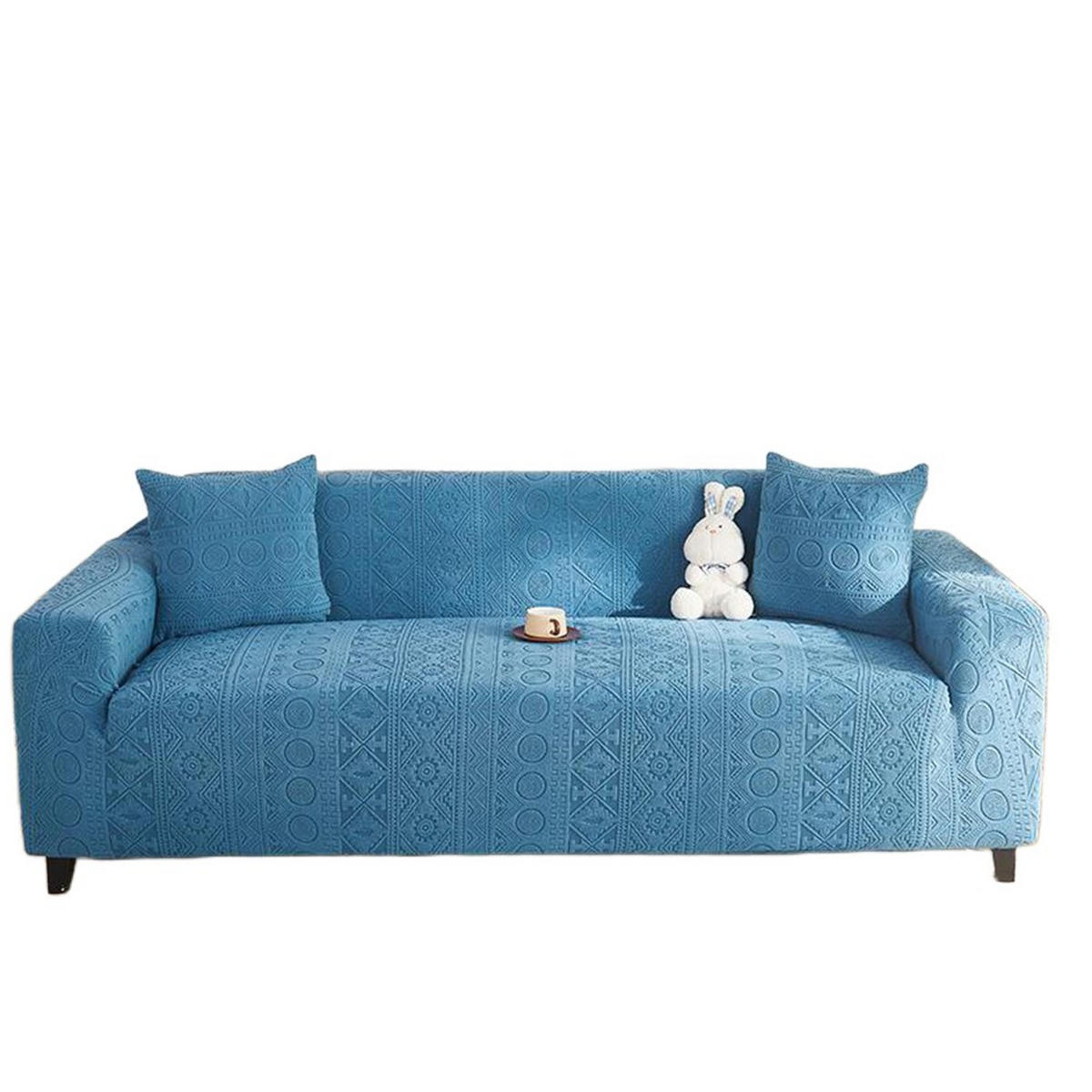 SOFABEZUG Blau 4-Sitzer 235–300 cm - Blau, Textil (235/300cm) - Kaket