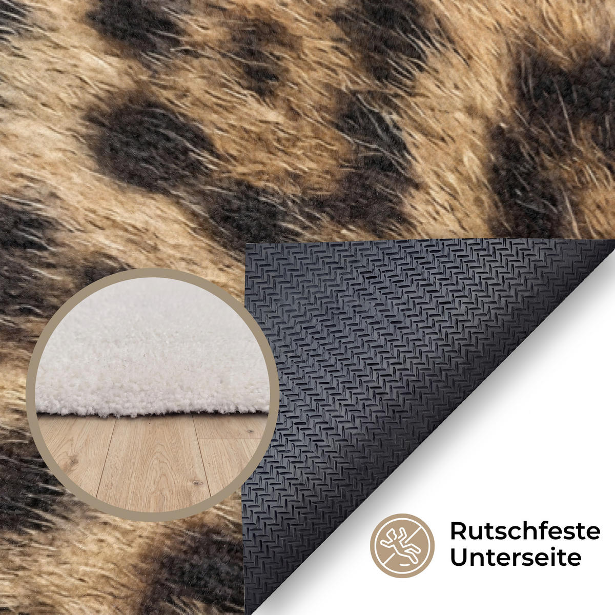 KOBERCE - Leopard - Kabát - Klasický - Hnedý - 200x140 cm - hnedá, textil/plast (200/0.4cm) - OnlyWow