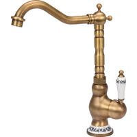 KÜCHENARMATUR RETRO BRONZE, Vintage, Wasserhahn, Spültischarmatur, Mischbatterie - Multicolor, Metall (5/30/20cm) - TRIZERATOP