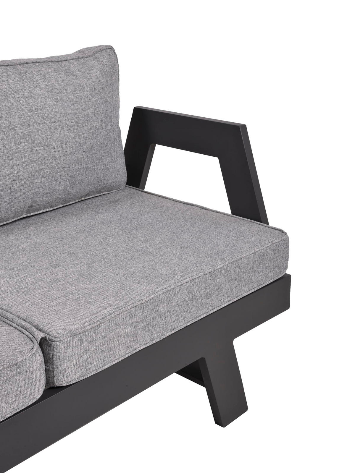 GARTENLOUNGESET Anders 3-teilig Gartenmöbel - Grau, Kunststoff - DELUKE