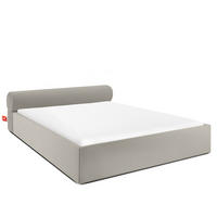 POLSTERBETT LUNEO - Creme/Schwarz, Holz/Holzwerkstoff (202/204cm) - KONSIMO®