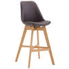 BARHOCKER Canada, Gestell Natura, Kunstleder Braun - Braun/Naturfarben, Holz/Kunststoff (48/100/56cm) - TPFLiving