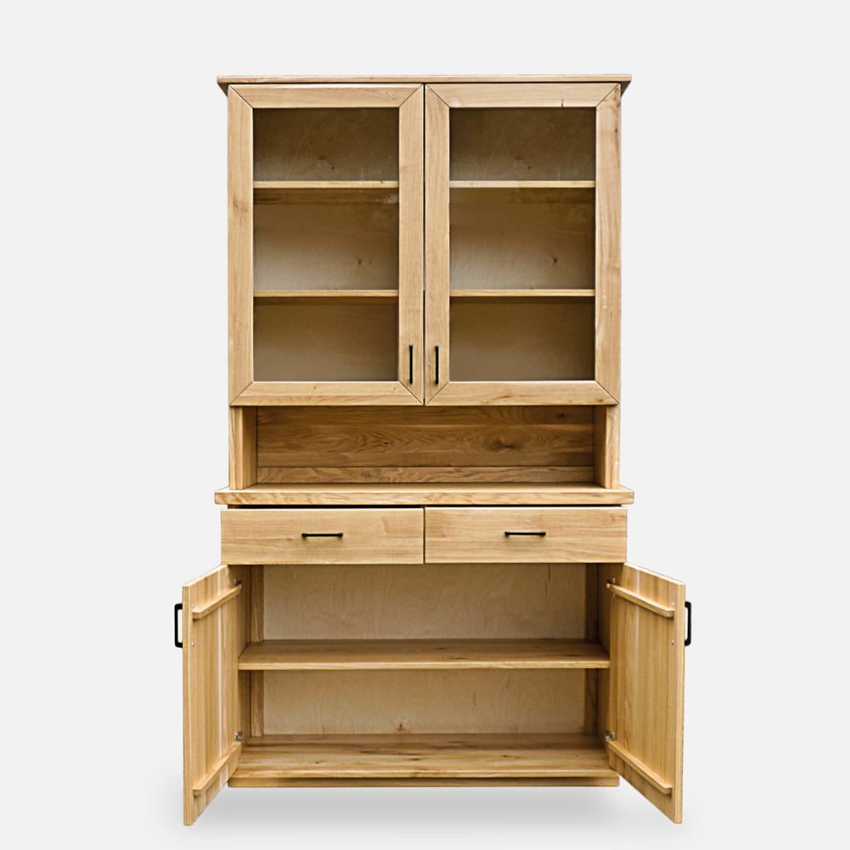 HOLZVITRINE für Wohn- und Esszimmer MONTE - Eichefarben, Holz (120/210/45cm) - Rawood Furniture