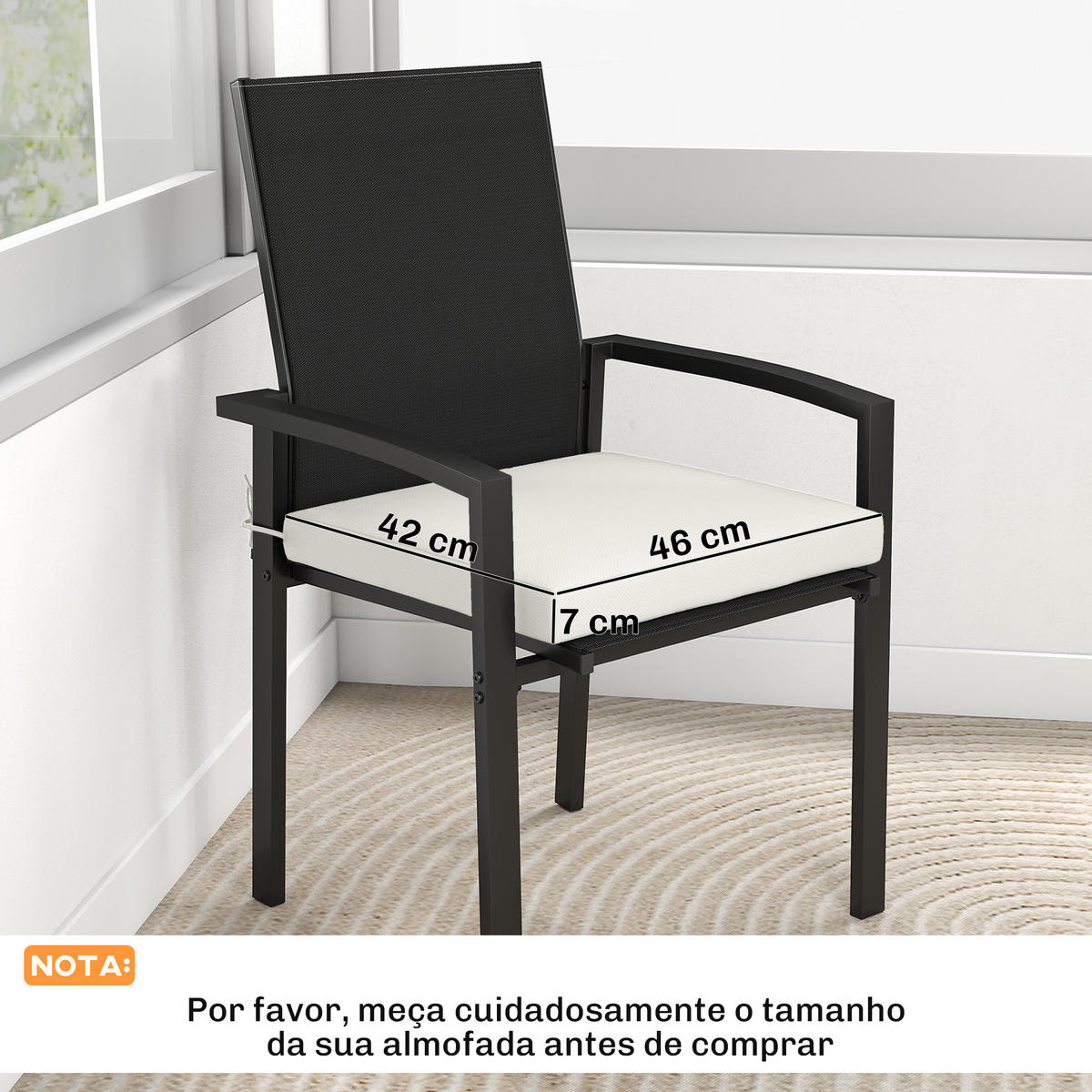 SESSELAUFLAGEN Creme 6 Stück - Beige, Kunststoff (42/7/46cm) - GiPP
