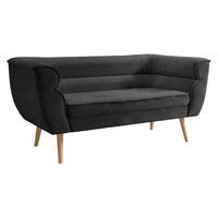 SOFA Bal 2 - Dunkelgrau/Naturfarben, Holz/Textil (142/75/74cm) - MIRJAN24