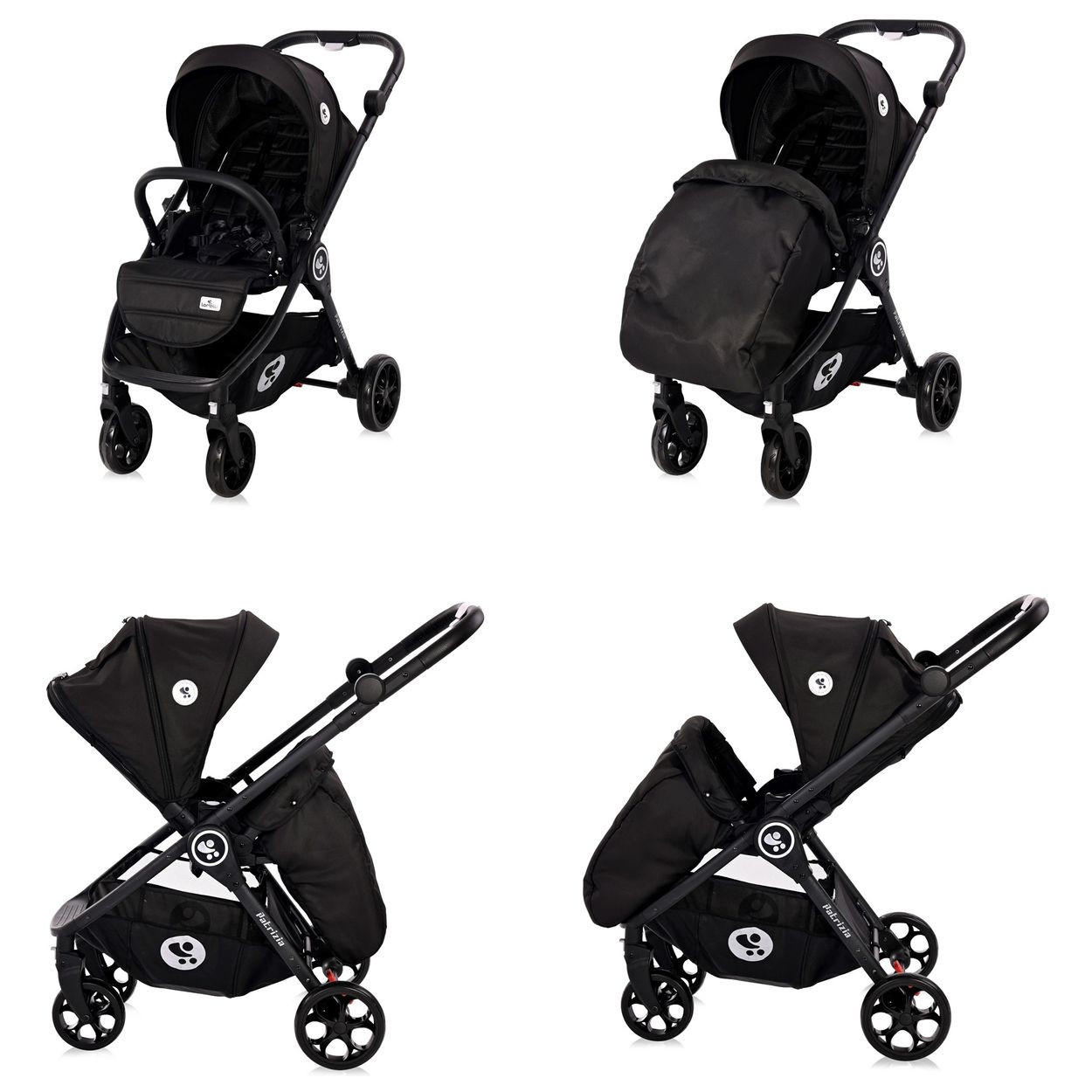 Thumbnail - Lorelli Kombikinderwagen, Schwarz, Metall, 55x99x93 cm, kinder, unisex, Baby on Tour, Kinderwagen & Buggys, Kombikinderw...