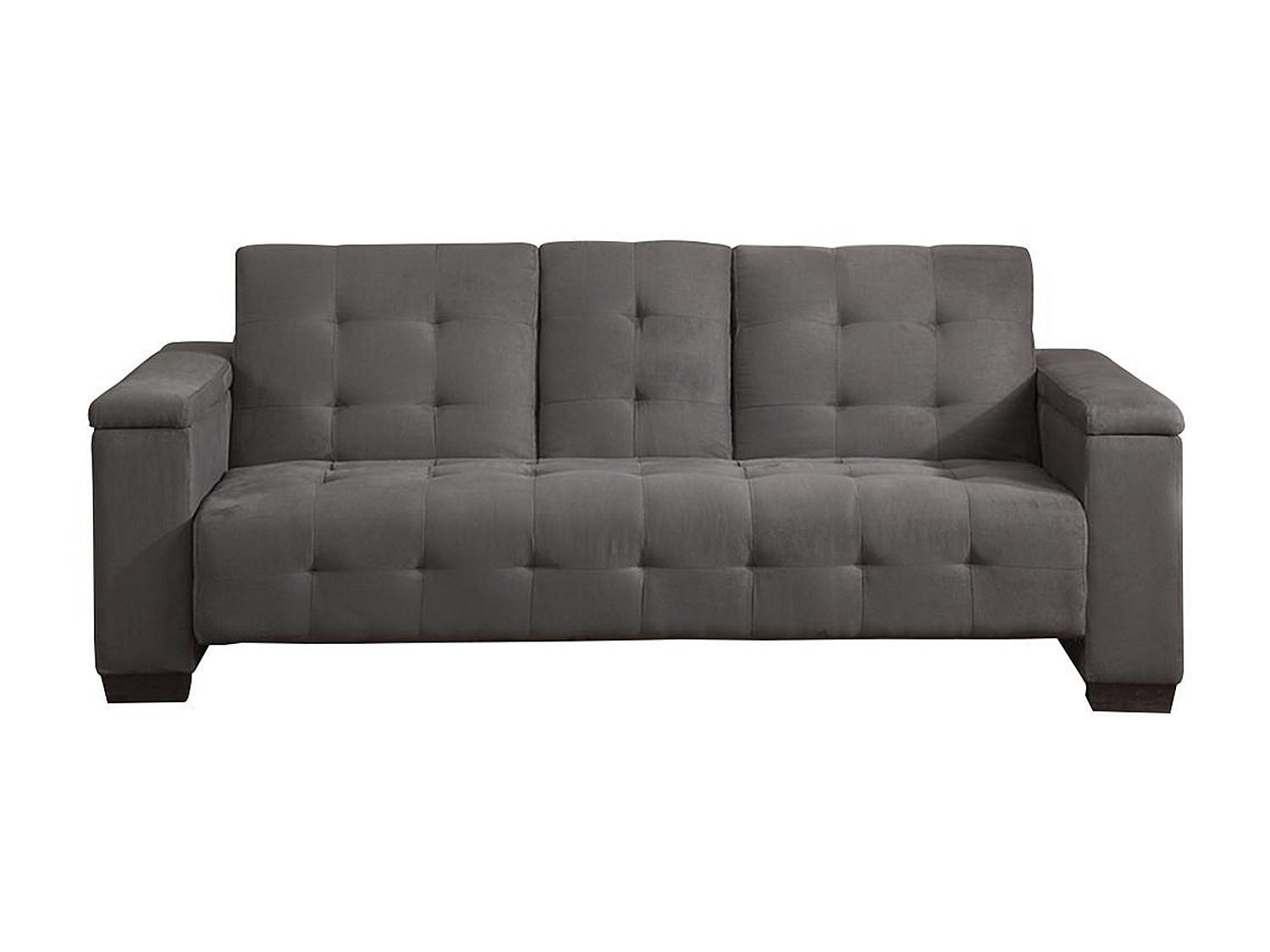 SCHLAFSOFA - 3 Personen - Stoff, Stoff - Grau - - Grau, Textil (218/88/94cm) - Vente-Unique