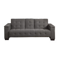 SCHLAFSOFA - 3 Personen - Stoff, Stoff - Grau - - Grau, Textil (218/88/94cm) - Vente-Unique