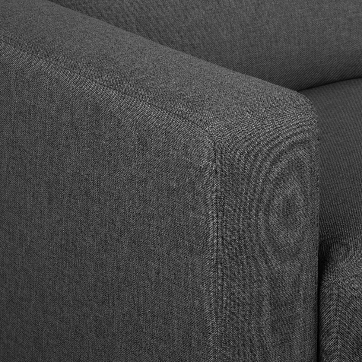 ECKSOFA - Dunkelgrau, Holz/Buchenholz (154/140cm) - home24