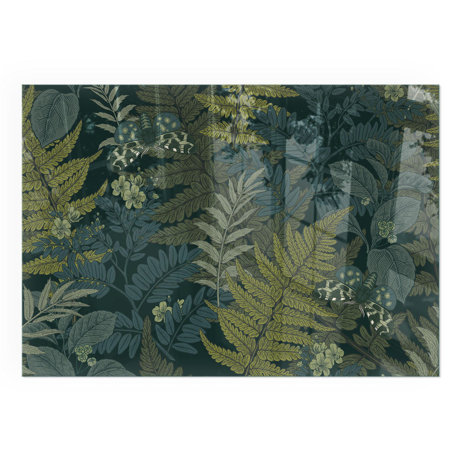 GLASPLATTE für Kamin 100x70 cm - Grün, Glas (100/70/0.4cm) - TULUP