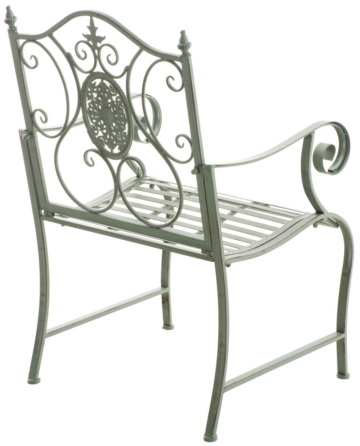 GARTENSTUHL Metall Antik-Grün - Grün, Metall (62/94/53cm) - CLP