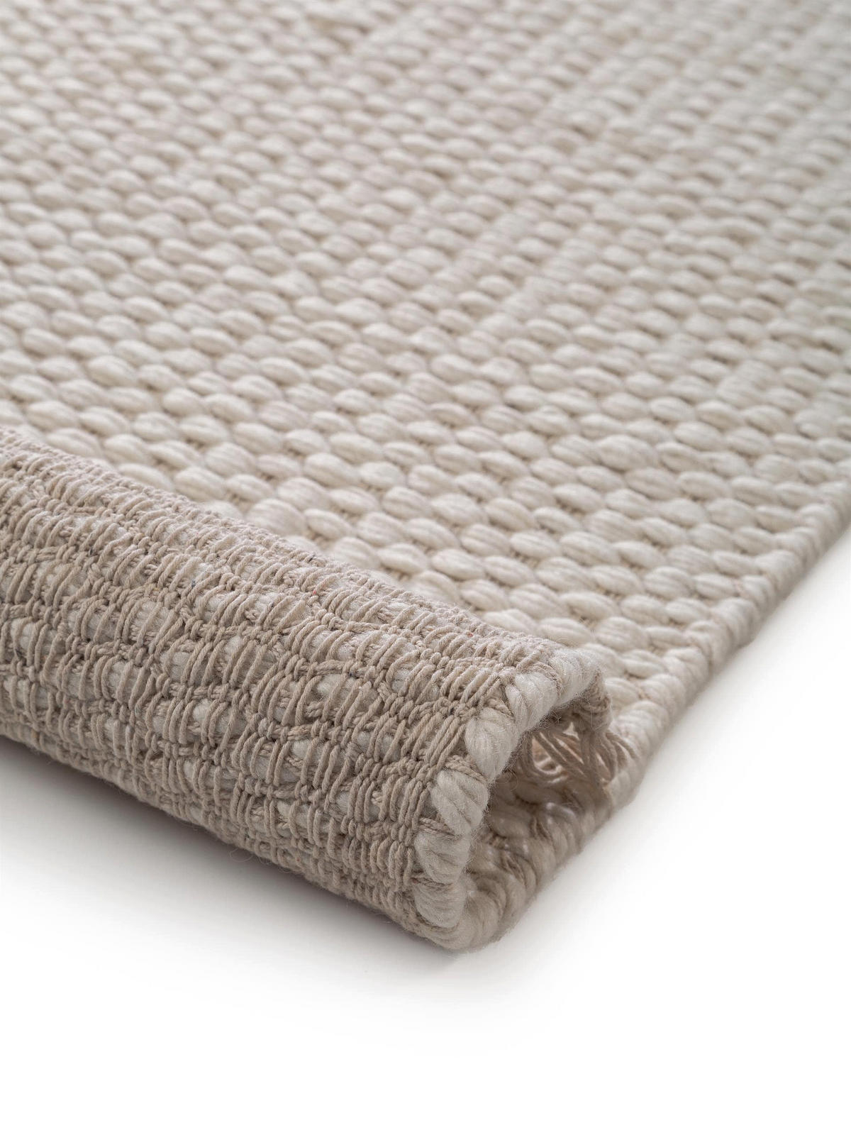 WOLLTEPPICH Lana Cream 80x250 cm - Creme, Textil (80/250cm) - benuta Pure