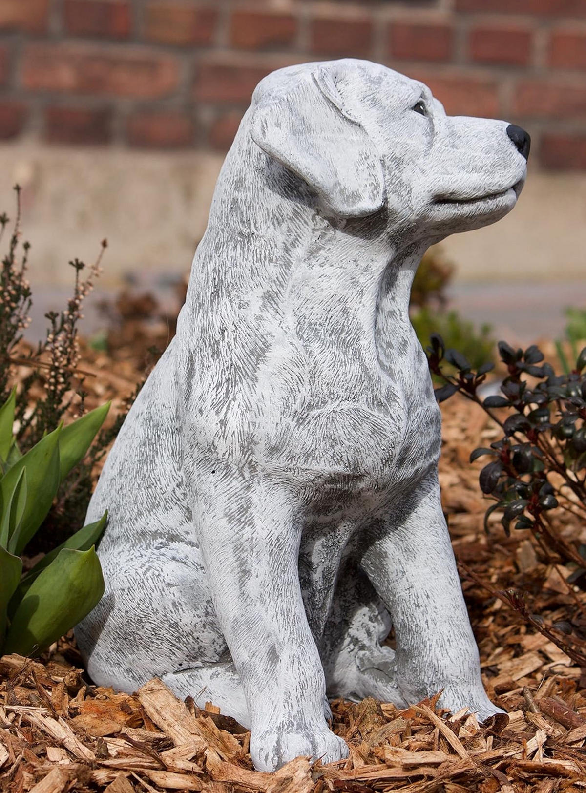 STEINFIGUR großer Labrador, frostfest, massiver Steinguss - Grau, Stein (20/36/30cm) - stoneandstyle