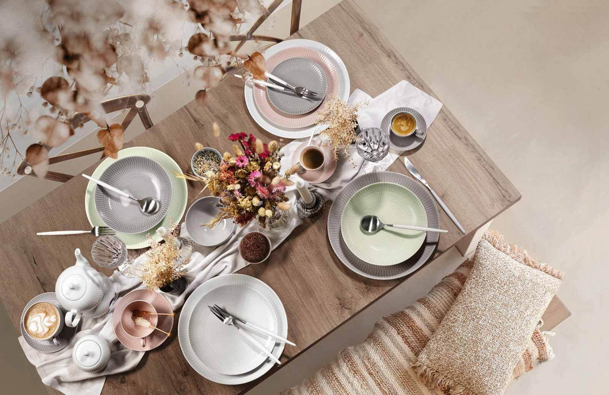 TAFELSERVICE Amina Seladon 12er Set - Grün, Keramik (1/1/1cm) - Seltmann Weiden
