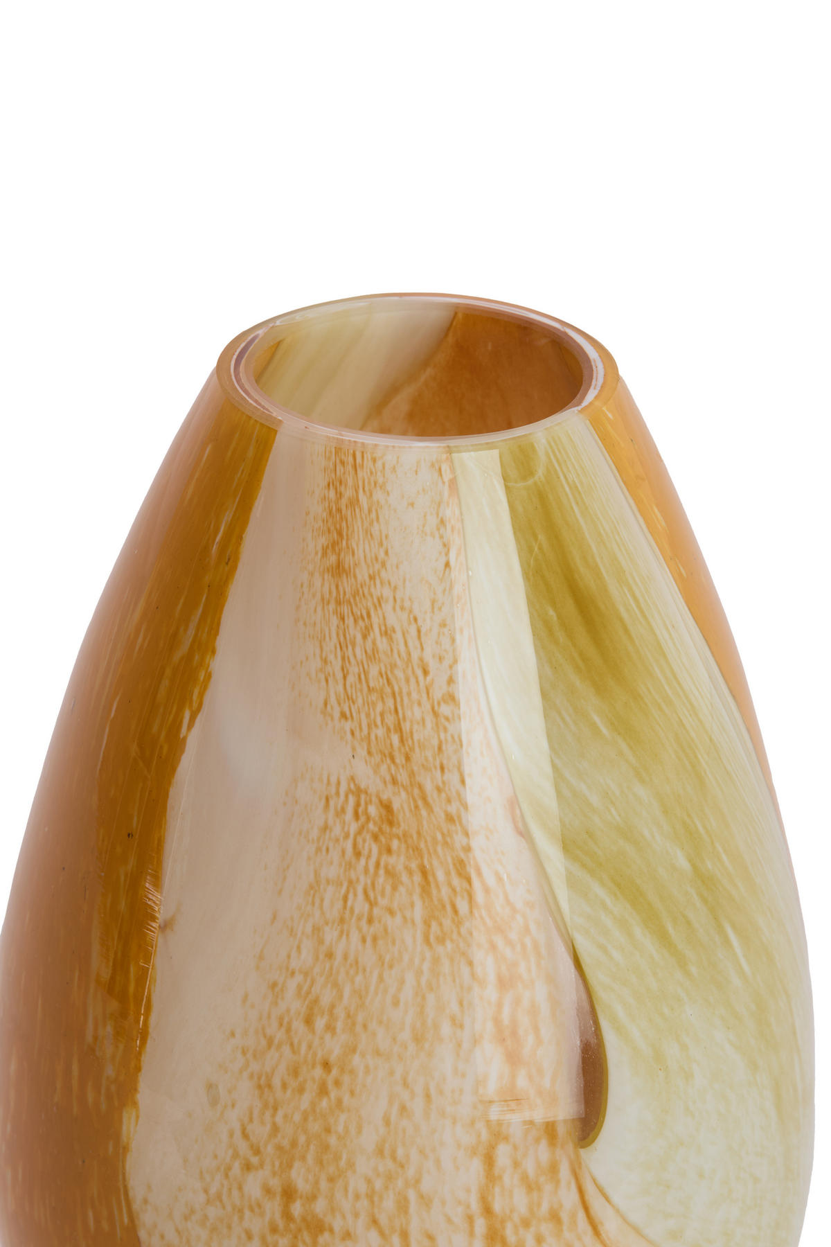 VAZE Kaludra Orange 17.5/17.5/26 cm - Orange, Glas (26cm) - Light & Living