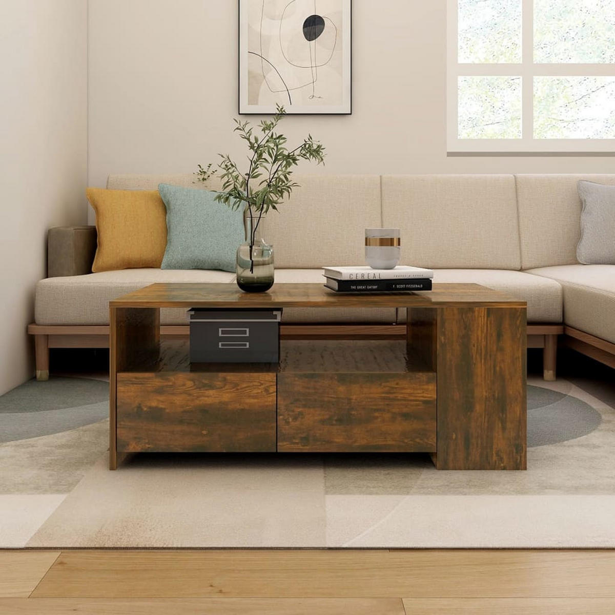 COUCHTISCH Räuchereiche 102x55x42 cm Holzwerkstoff - Braun, Holzwerkstoff (102/55/42cm) - furnicato