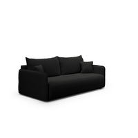 SOFA Claudio 3 Sitzplätze Schwarz - Schwarz, Holz (216/86/105cm) - Petits-meubles