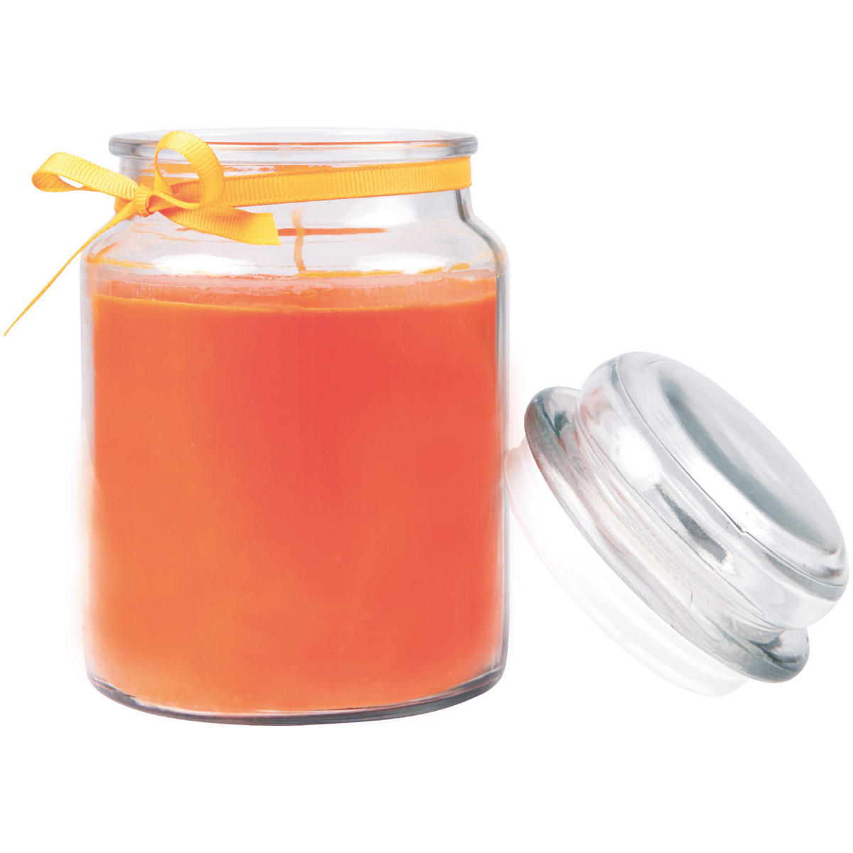 DUFTKERZE im Bonbonglas mit Deckel Honigmelone 110h - Orange, Glas (10/16cm)