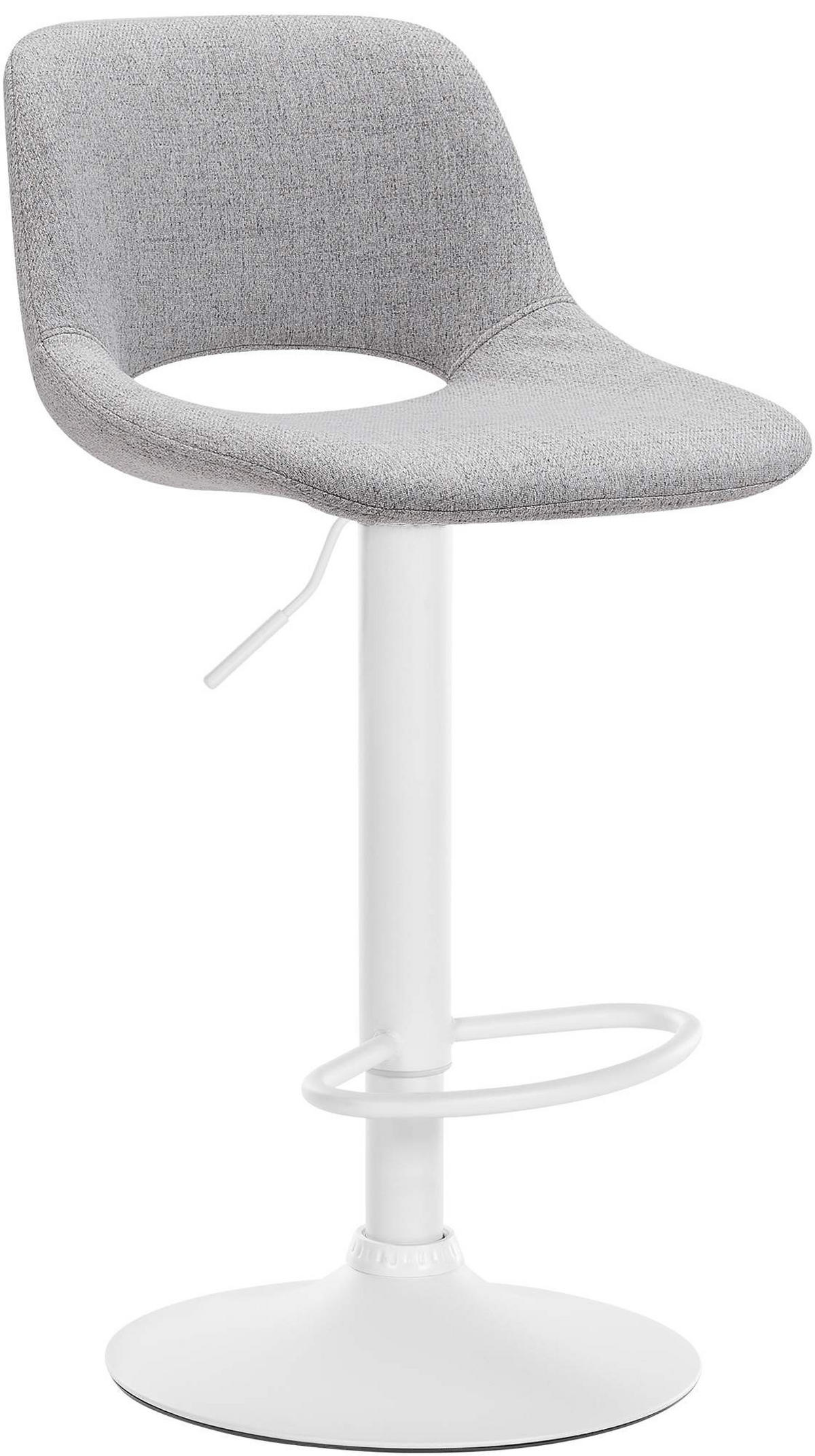 BARHOCKER Stoff hellgrau - Hellgrau, Textil (42/86/46cm) - CLP