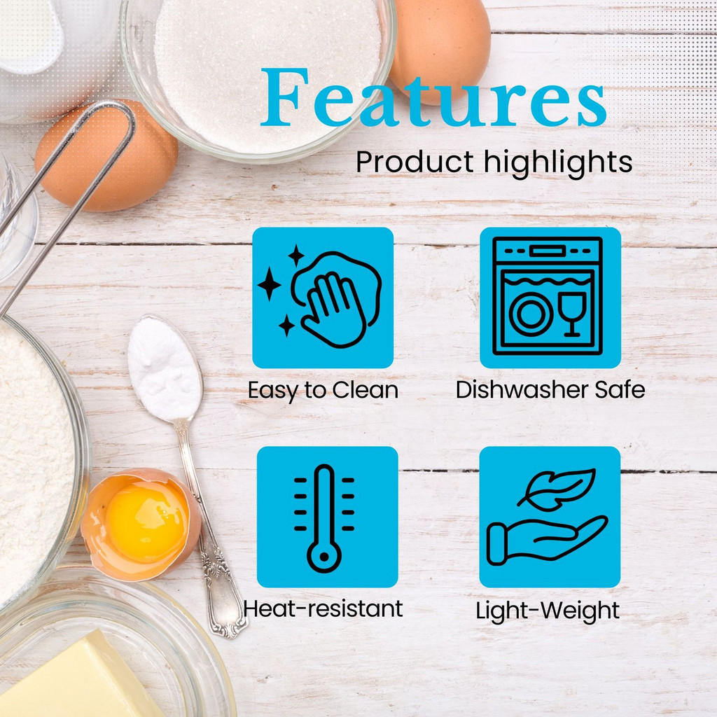 Thumbnail - Intirilife Backmatte, Rot, Kunststoff, 60x40 cm, antihaftbeschichtet, Backen, Backformen