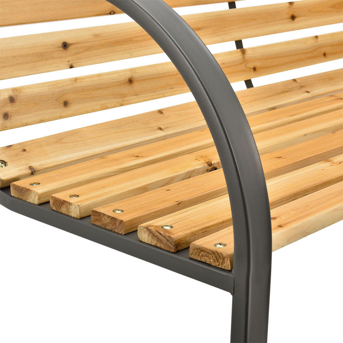 GARTENBANK Modena 2-Sitzer - Braun, Holz (120/82/62cm) - Juskys